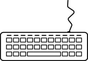 isolado ícone do teclado dentro plano estilo. vetor