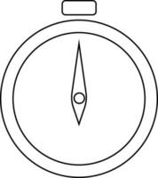 ilustração do uma cronômetro dentro Preto linha arte. vetor