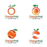 design de logotipo laranja vetor