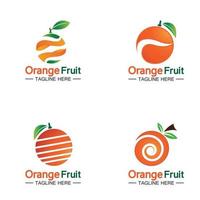 design de logotipo laranja vetor