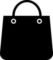 ilustração do compras saco dentro Preto cor. vetor