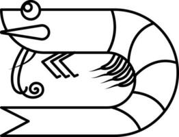 desenho animado personagem do uma enguia. vetor