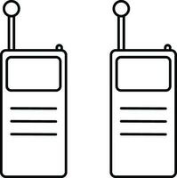 ilustração do walkie talkie ícone dentro plano estilo. vetor
