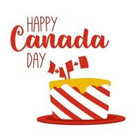 Canadá dia vetor ilustração. feliz Canadá dia. vetor. único tipografia cumprimento cartão, decoração. bandeira Canadá dia primeiro 1º Julho feriado ícone símbolo logotipos