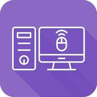 ícone de vetor de computador desktop