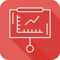 ícone de vetor de gráfico de linhas