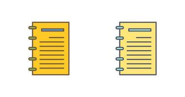 ícone de vetor de bloco de notas