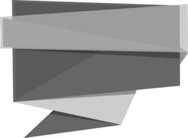 ilustração do uma cinzento e Preto em branco tag ou fita. vetor