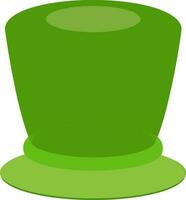 plano ilustração do verde duende chapéu. vetor