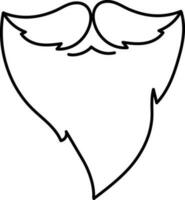 plano ilustração do barba e bigode. vetor