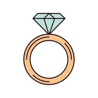 joias anel de diamante vetor