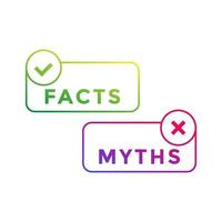 arte vetorial de fatos e mitos vetor