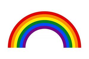 arco-íris com símbolo de seis cores da comunidade lgbt vetor