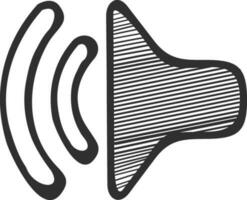 audio alto falante volume símbolo. vetor