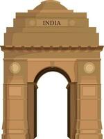 Índia portão dentro Novo Délhi. vetor