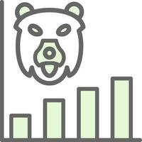 design de ícone de vetor de mercado de urso