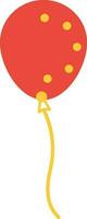 amarelo pontos decorado vermelho balão vôo. vetor