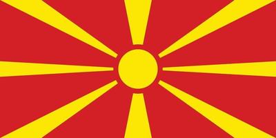 macedônia oficialmente bandeira vetor