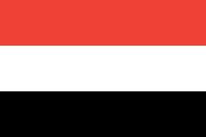 Iêmen bandeira oficialmente vetor