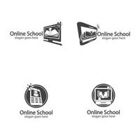 modelo de design de logotipo educacional online vetor