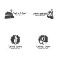 modelo de design de logotipo educacional online vetor