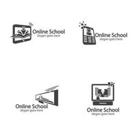 modelo de design de logotipo educacional online vetor