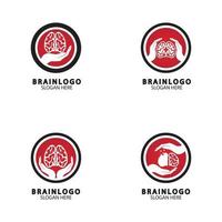 vetor de conceito de projetos de logotipo de cérebro