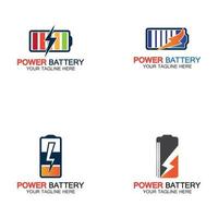 ilustração em vetor ícone de logotipo de bateria de energia