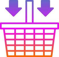 design de ícone de vetor de cesta de compras