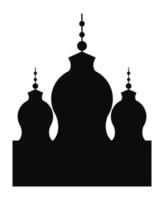silhueta do templo da mesquita vetor