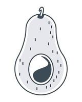 ícone de esboço de abacate vetor