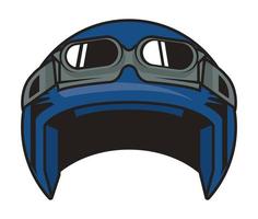 capacete da motocicleta azul vetor