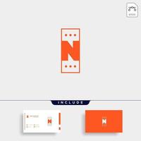 letra n chat logo template vector design