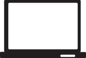 computador portátil dentro plano estilo. glifo ícone ou símbolo. vetor
