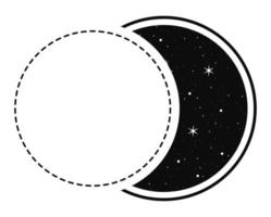 ícone de eclipse lunar vetor