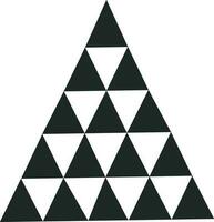 triangular geométrico Natal árvore elemento dentro Preto e branco cor. vetor