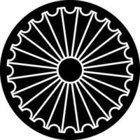 ashoka roda chakra ícone dentro plano estilo. vetor