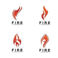 modelo de design de vetor de ícone de logotipo de chama de fogo