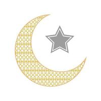 estrela da lua arabesco vetor