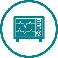 ícone de vetor de monitor de frequência cardíaca