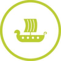 ícone de vetor de navio viking