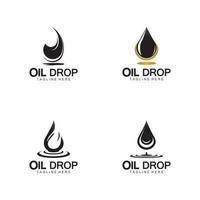 projeto de ilustração vetorial de logotipo de gota de óleo vetor
