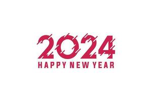 feliz Novo ano 2024 com uma digital conceito, 2024 Novo ano celebração conceito vetor