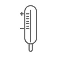 termômetro médico medir linha ícone branco fundo vetor