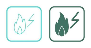 ícone de vetor de fogo de eletricidade exclusivo