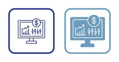 ícone de vetor do mercado de ações