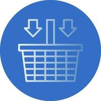 design de ícone de vetor de cesta de compras