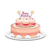bolo de aniversário festa comemoração evento vetor