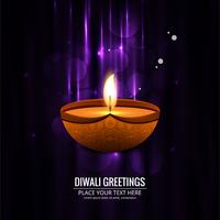 Feliz diwali diya óleo lâmpada festival fundo ilustração vetor