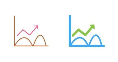 tendência no ícone do gráfico vetorial vetor